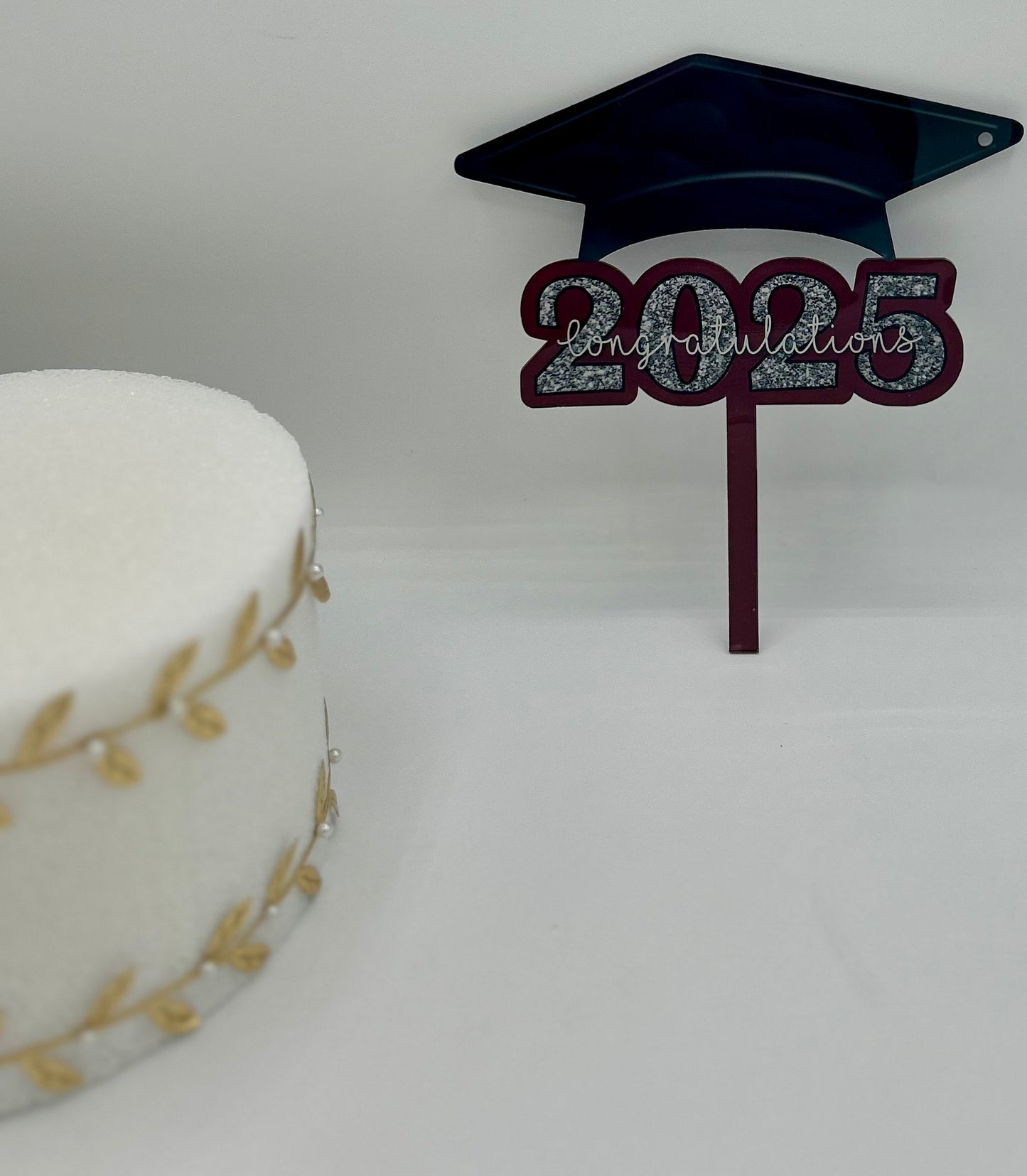 2025 Graduation Themed Sublimated Cake Topper Arcylic