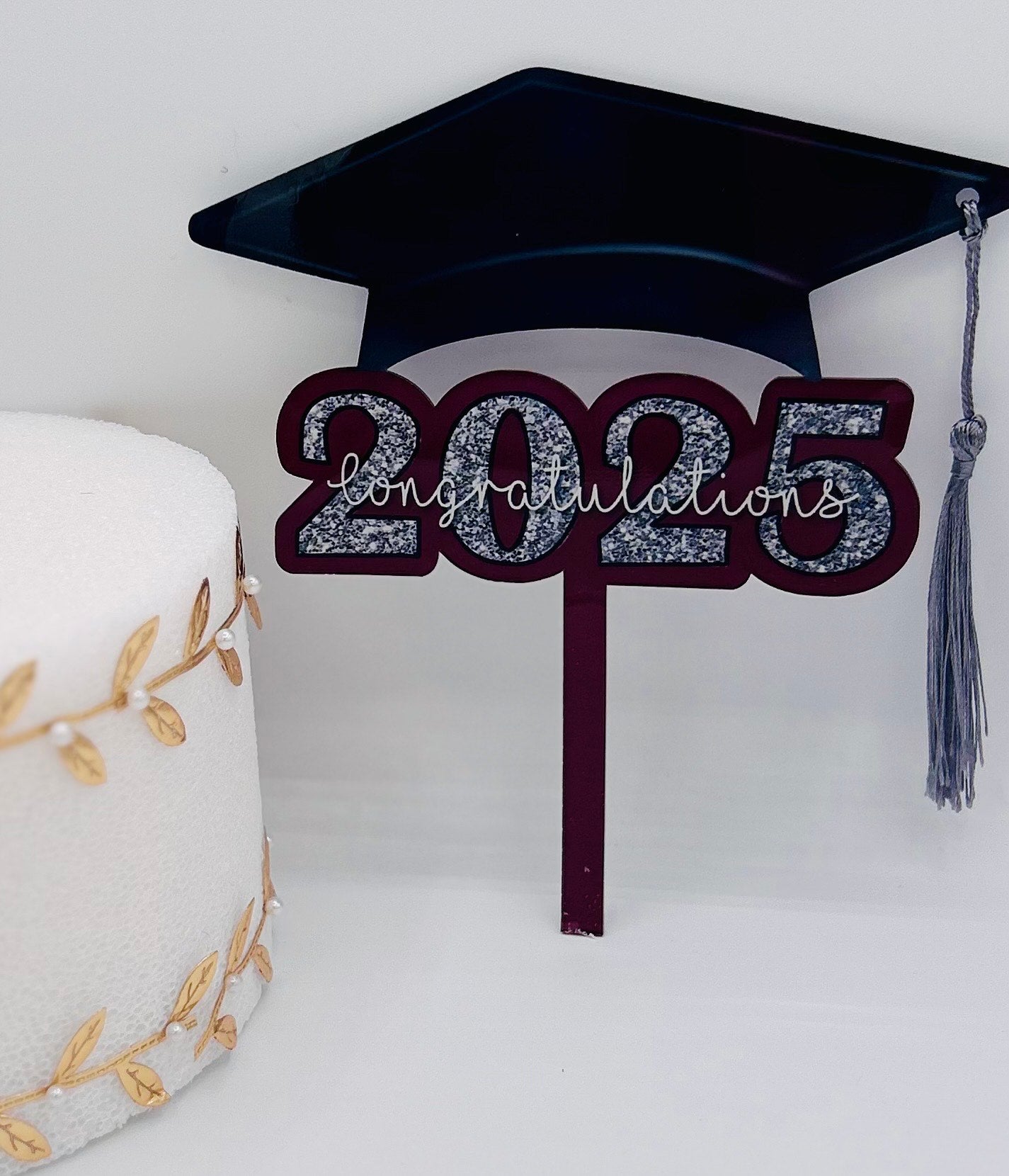 2025 Graduation Themed Sublimated Cake Topper Arcylic