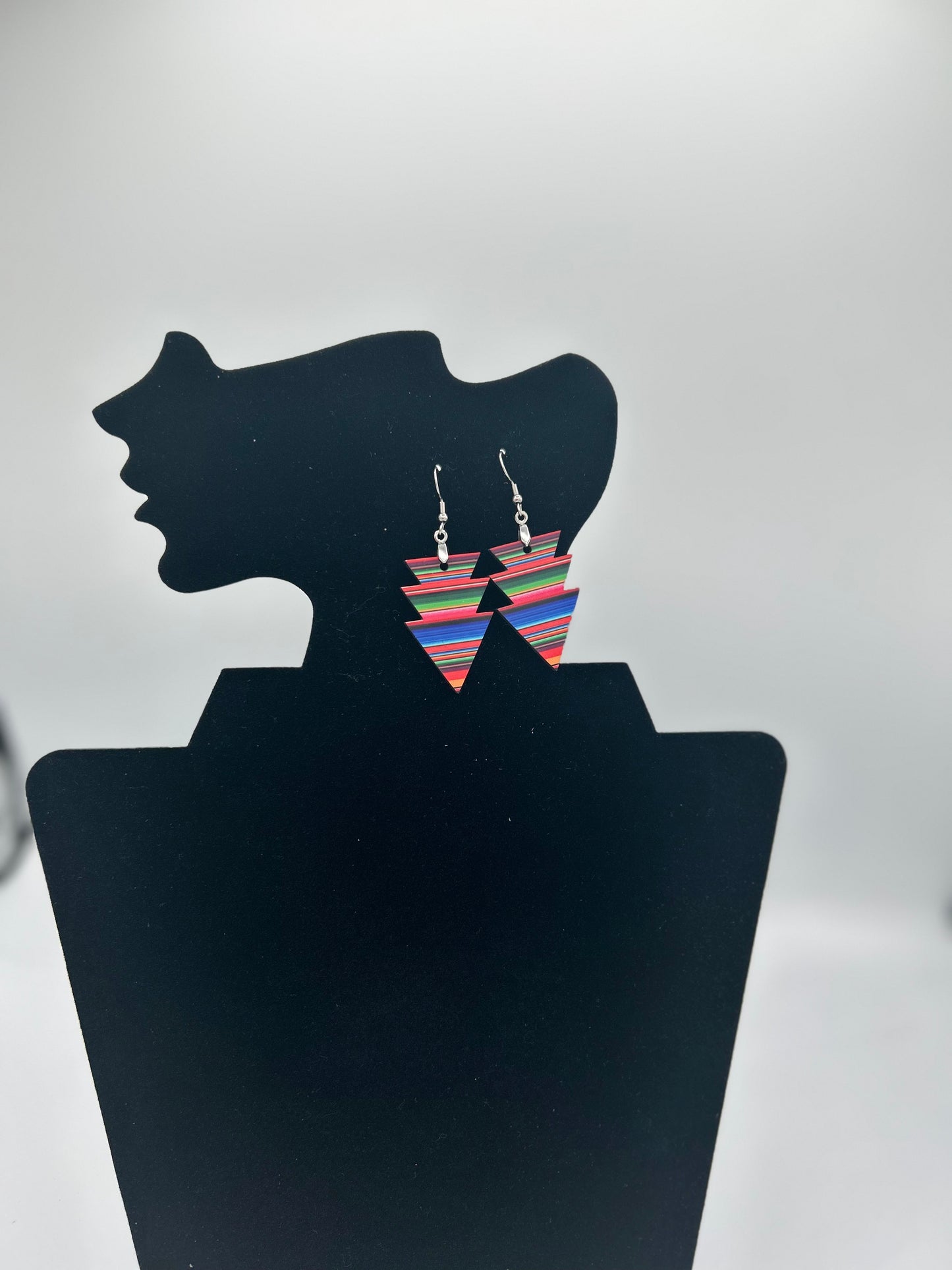 Triple Arrow Shaped Sublimated Earrings