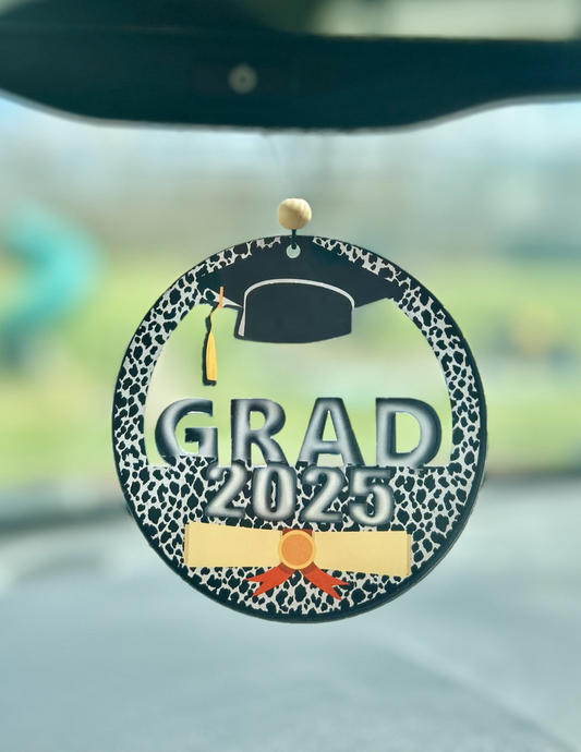 Acrylic 2025 Graduation Themed Sublimated Car Charm