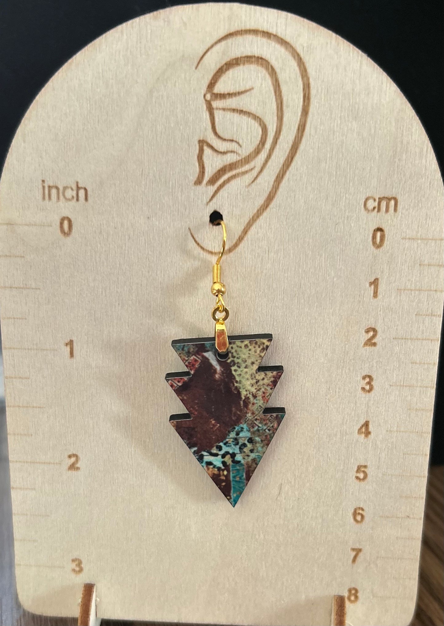 Triple Arrow Shaped Sublimated Earring