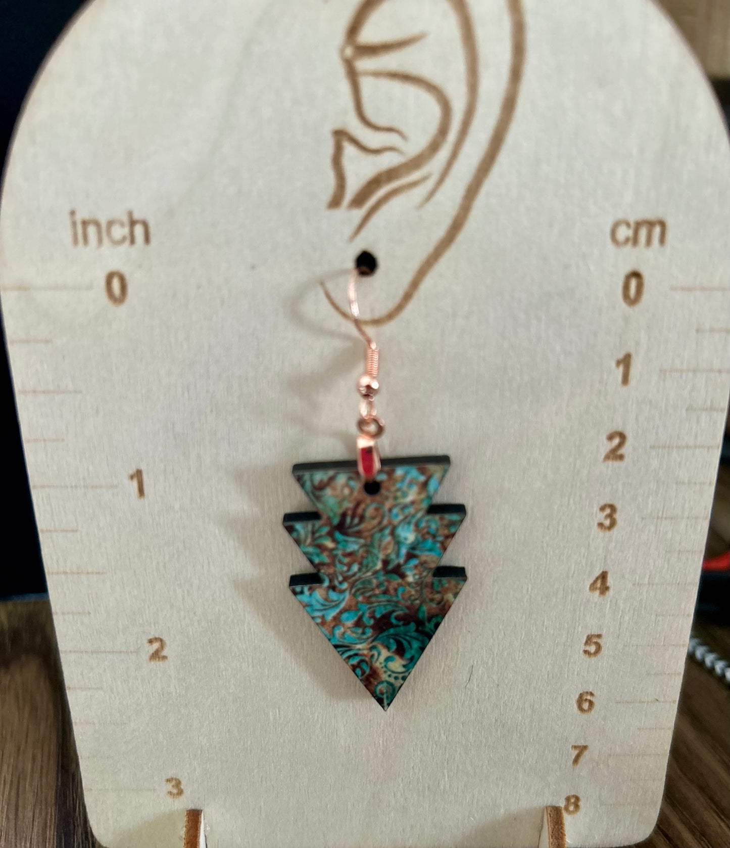 Triple Arrow Shaped Sublimated Earring