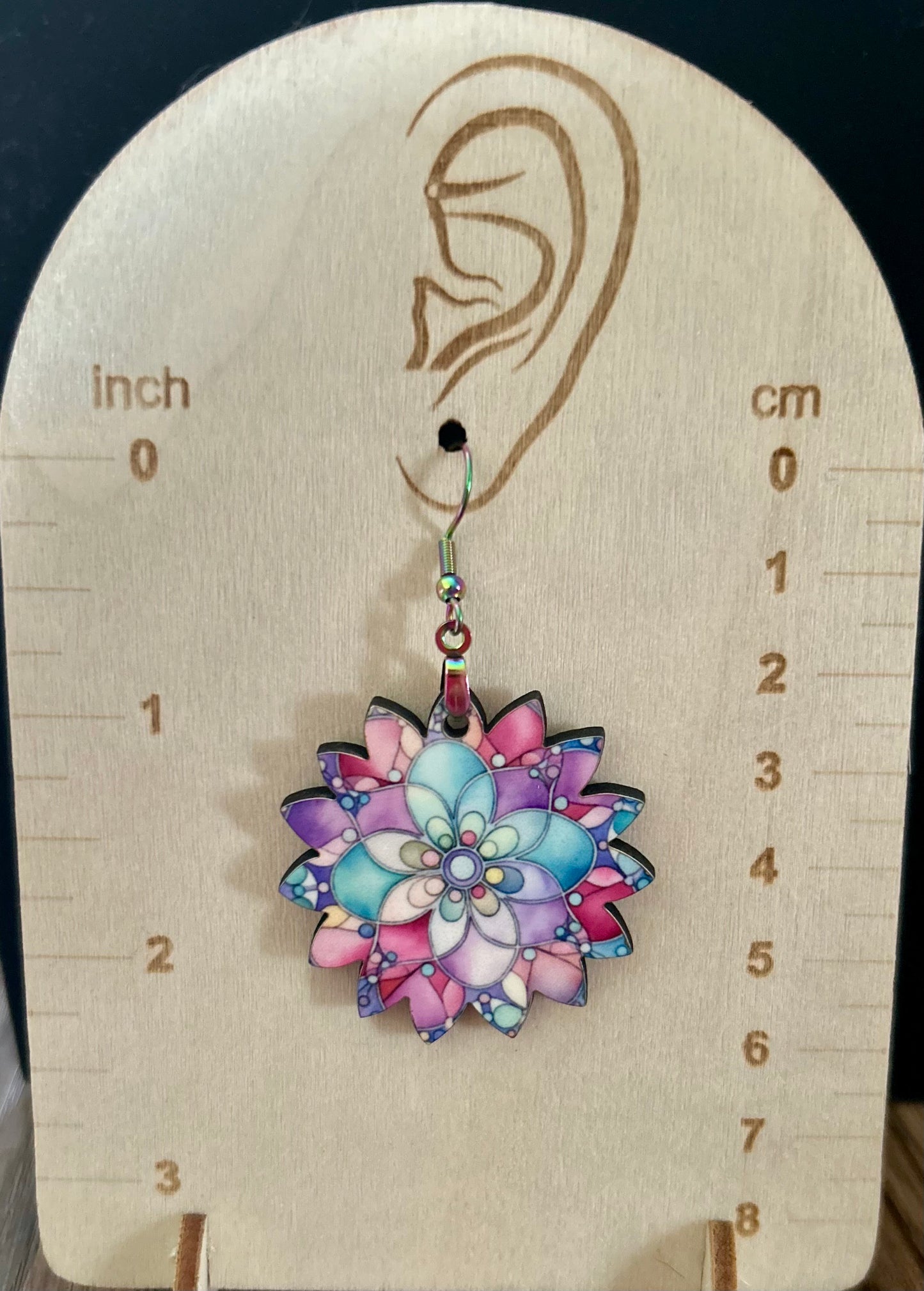 Sunflower Shaped Sublimated Earrings