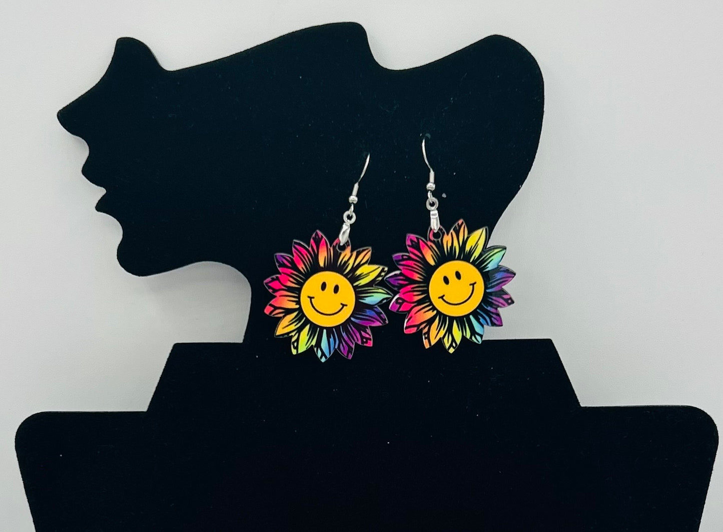 Sunflower Shaped Sublimated Earrings