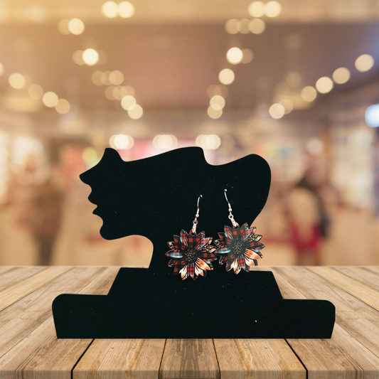 Sunflower Shaped Sublimated Earrings