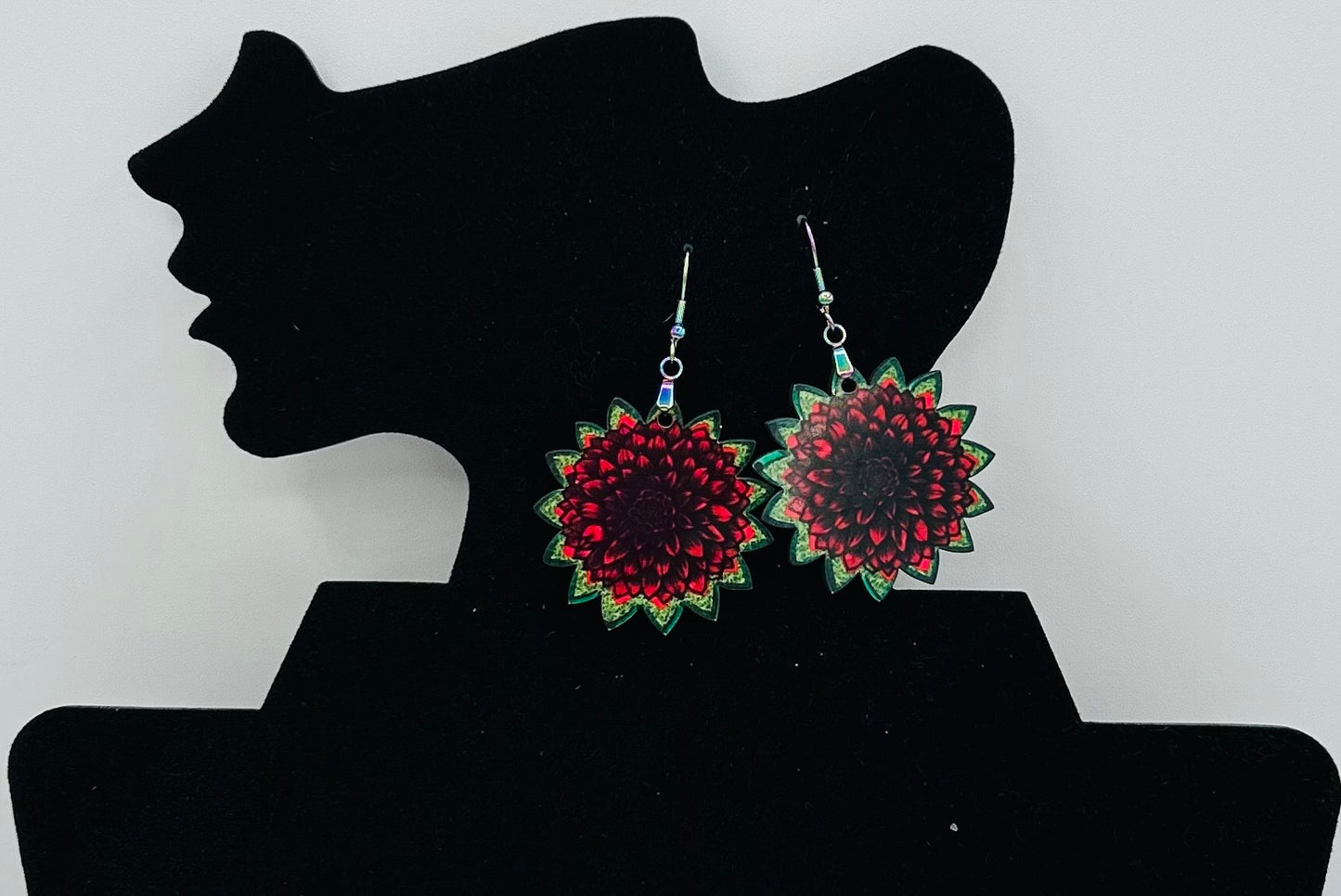 Sunflower Shaped Sublimated Earrings