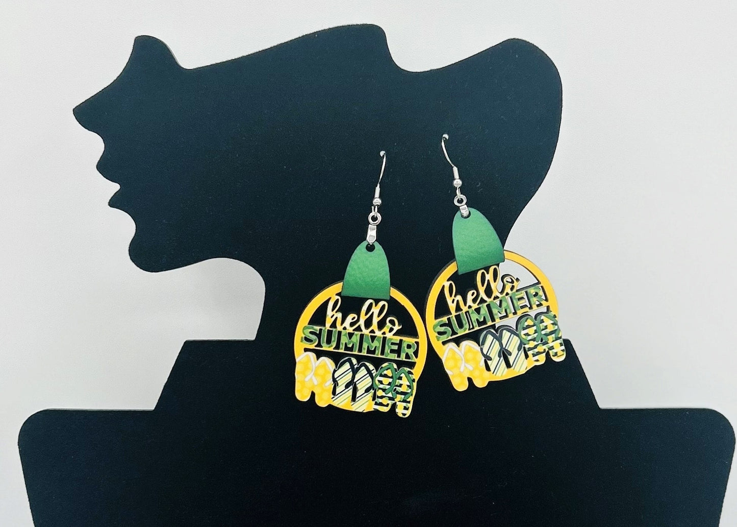 Hello Summer Shaped Sublimated Earrings