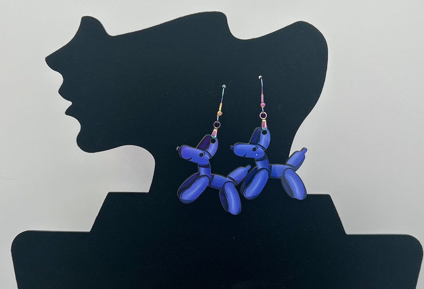 Dog Balloon Shaped Sublimated Earrings 1.5 inch