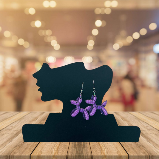 Dog Balloon Shaped Sublimated Earrings 1.5 inch