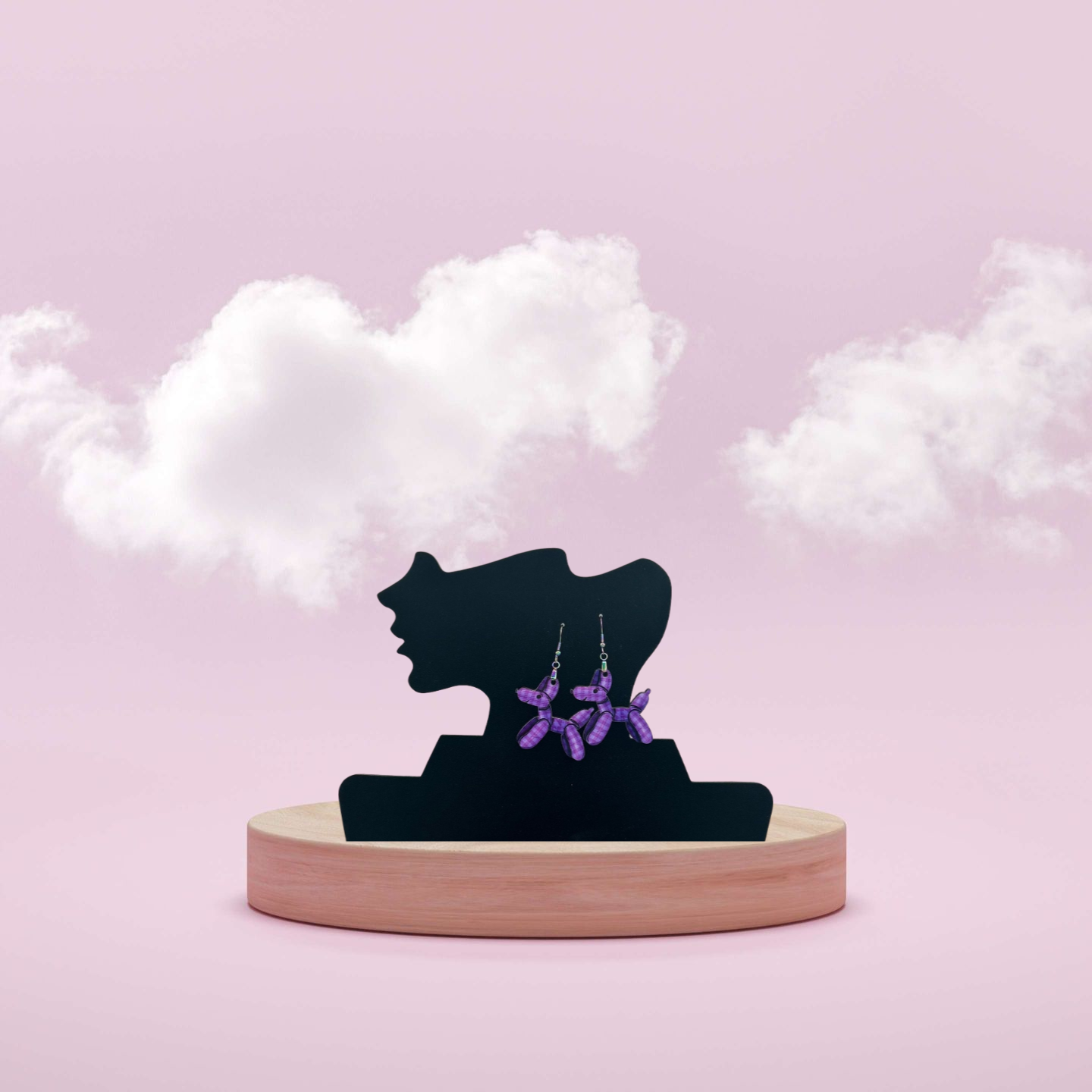 Dog Balloon Shaped Sublimated Earrings 1.5 inch