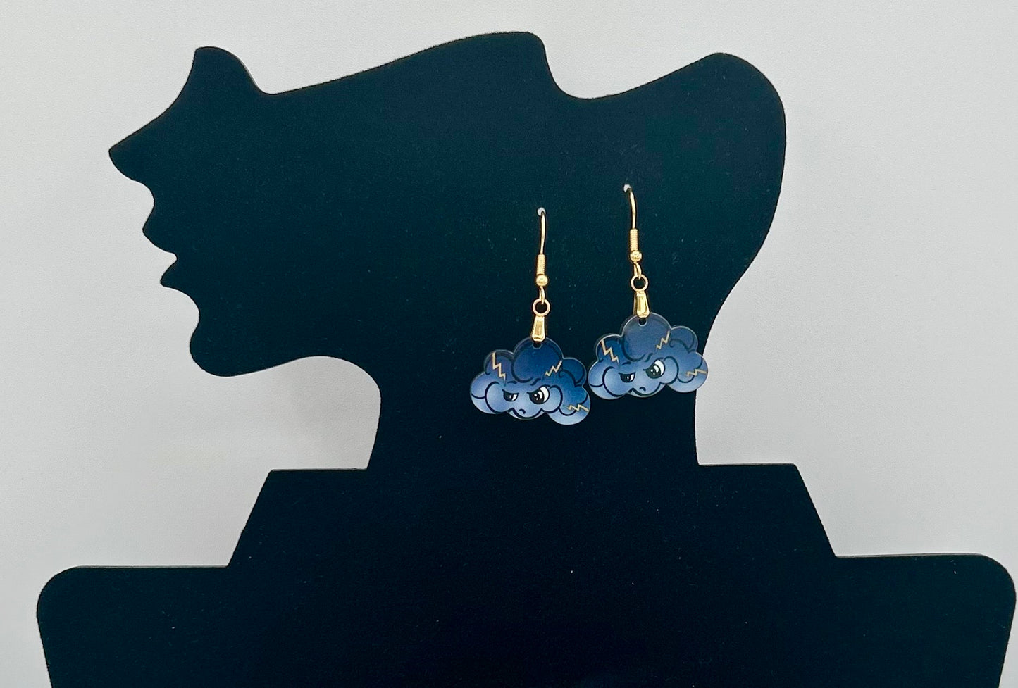 Cloud Shaped Sublimated Earrings 1 inch