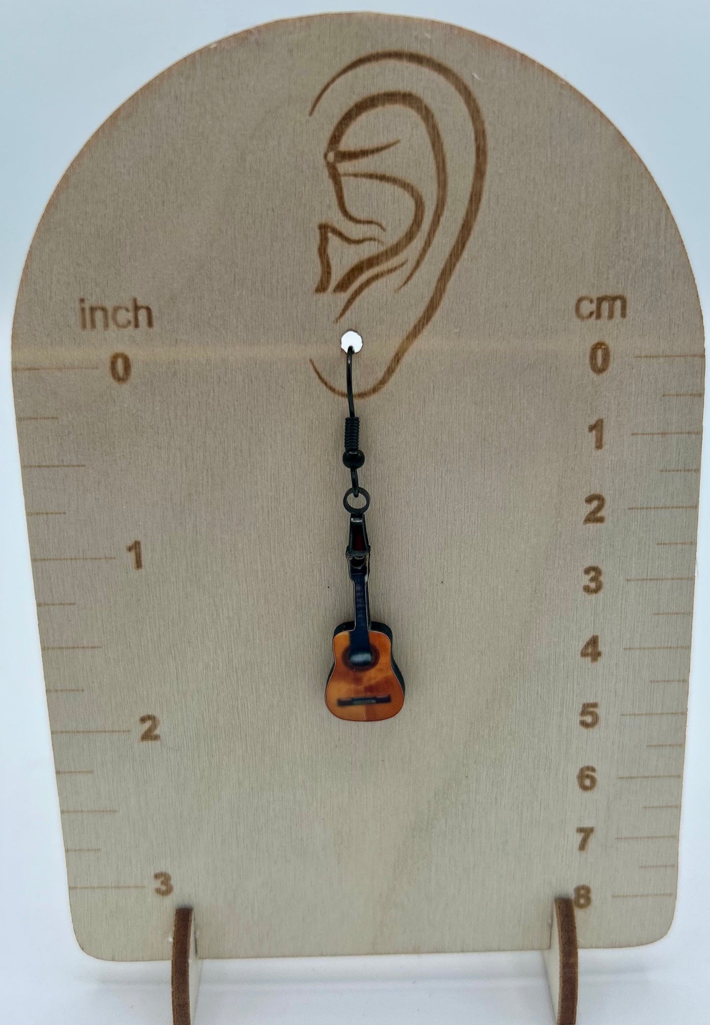 Guitar Shaped Sublimated Earrings 1 inch