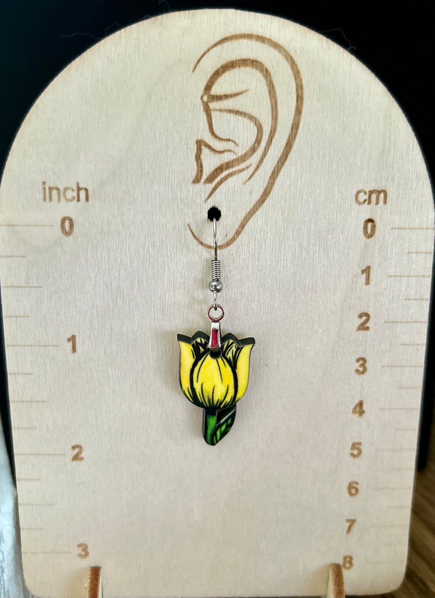 Tulip Shaped Sublimated Earrings 1 inch