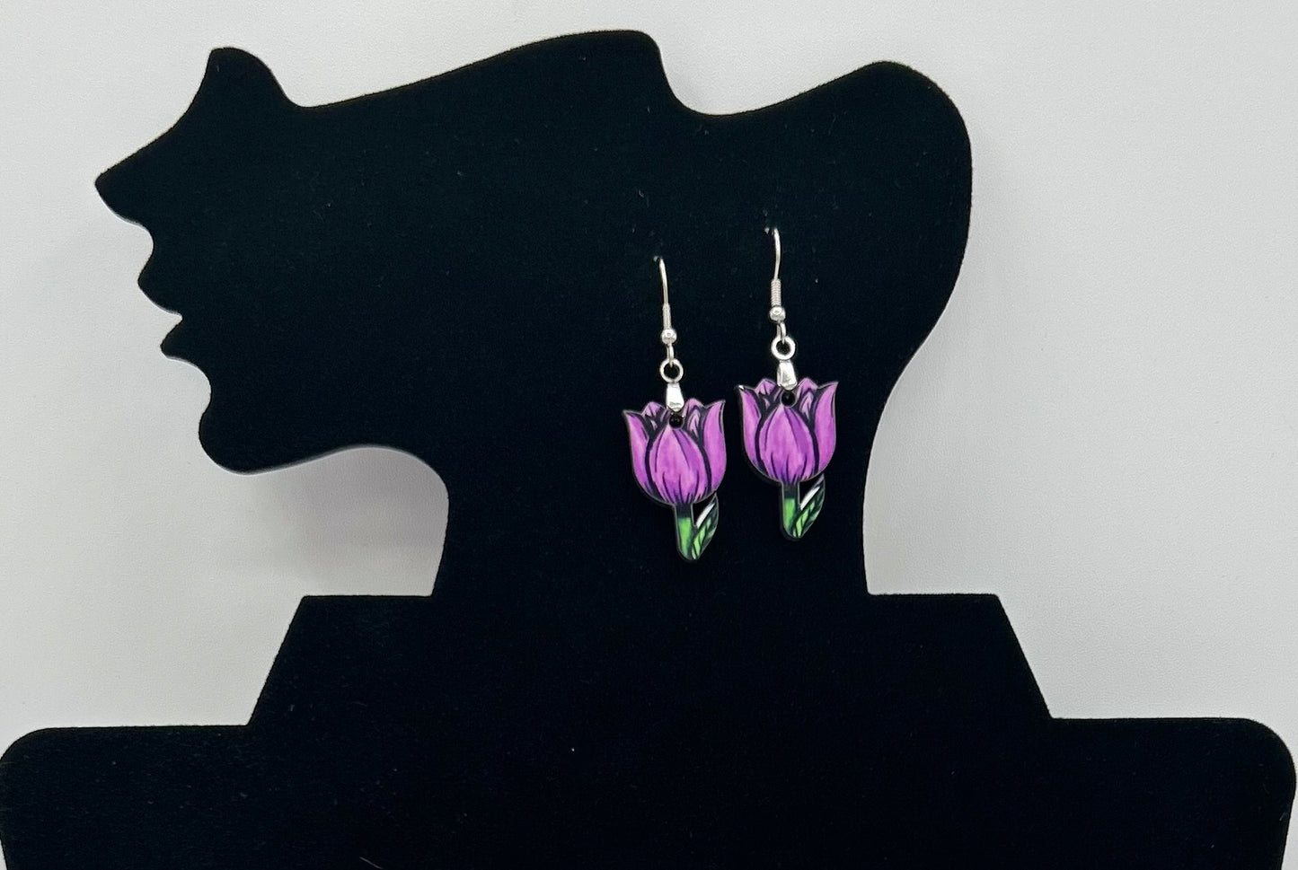 Tulip Shaped Sublimated Earrings 1 inch