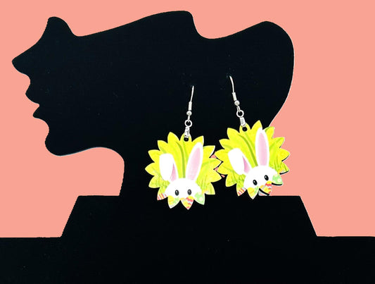 Sunflower Shaped Sublimated Earrings