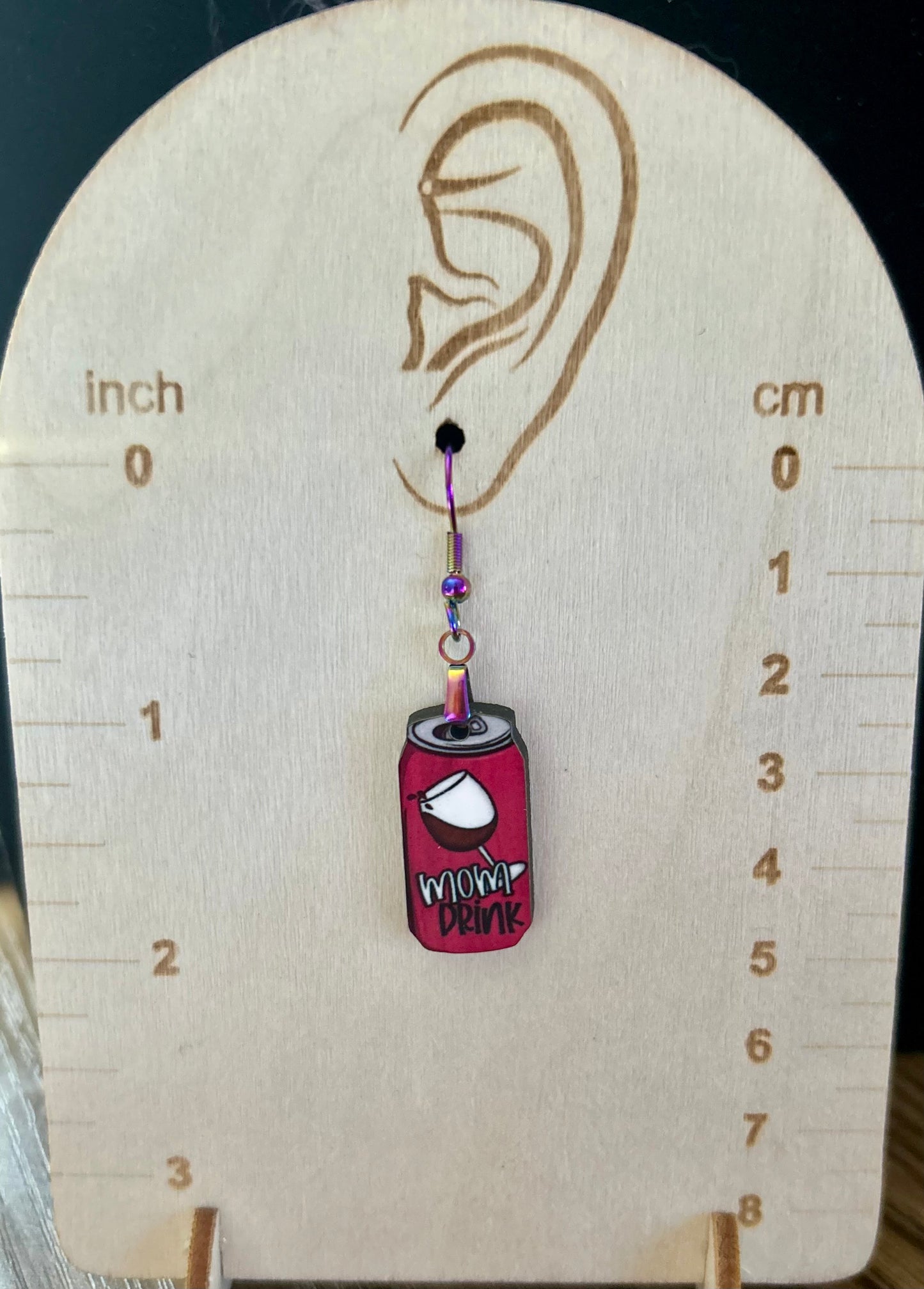 Soda Can Shaped Sublimated Earrings 1 inch
