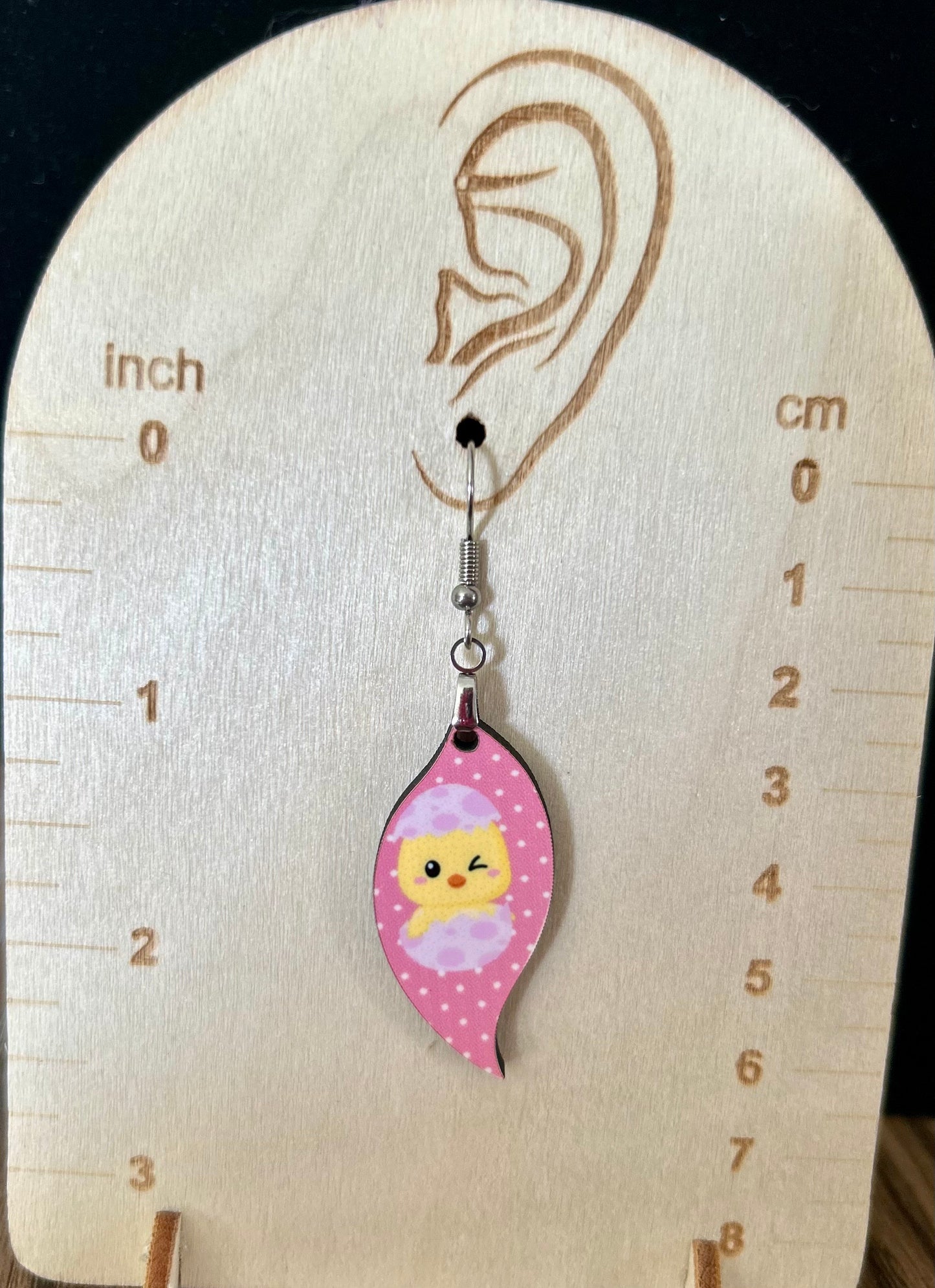 Swirl Drop Shaped Sublimated Earring