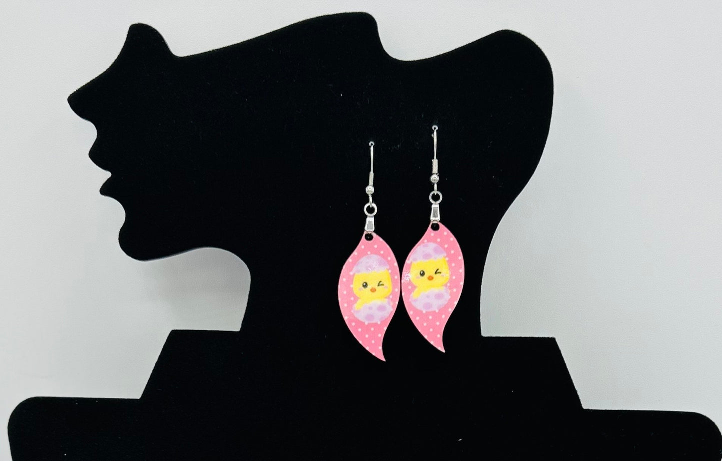 Swirl Drop Shaped Sublimated Earring