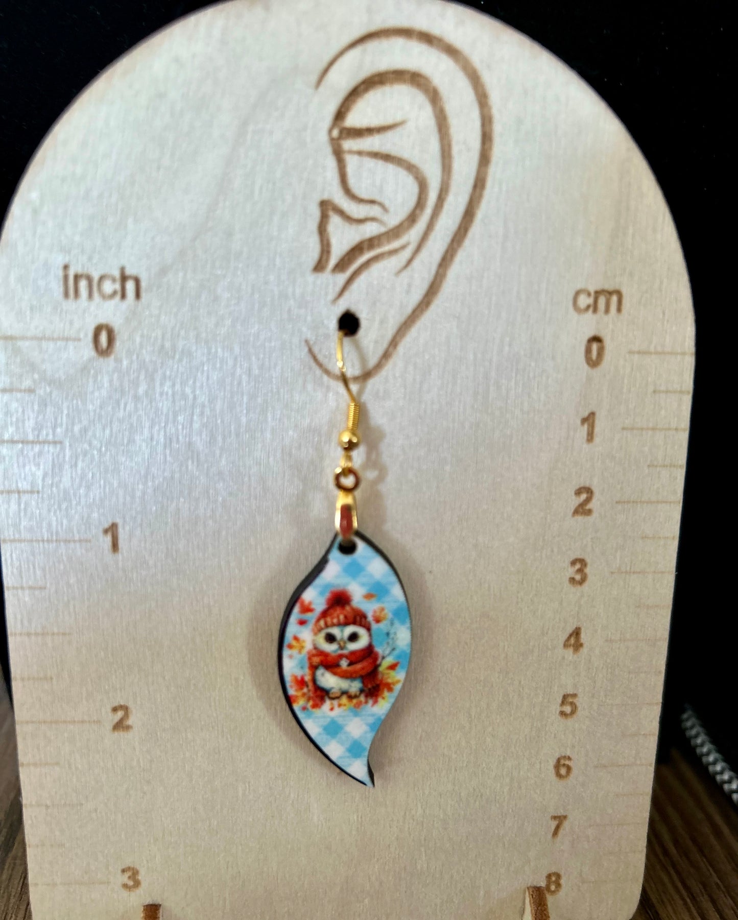 Swirl Drop Shaped Sublimated Earring