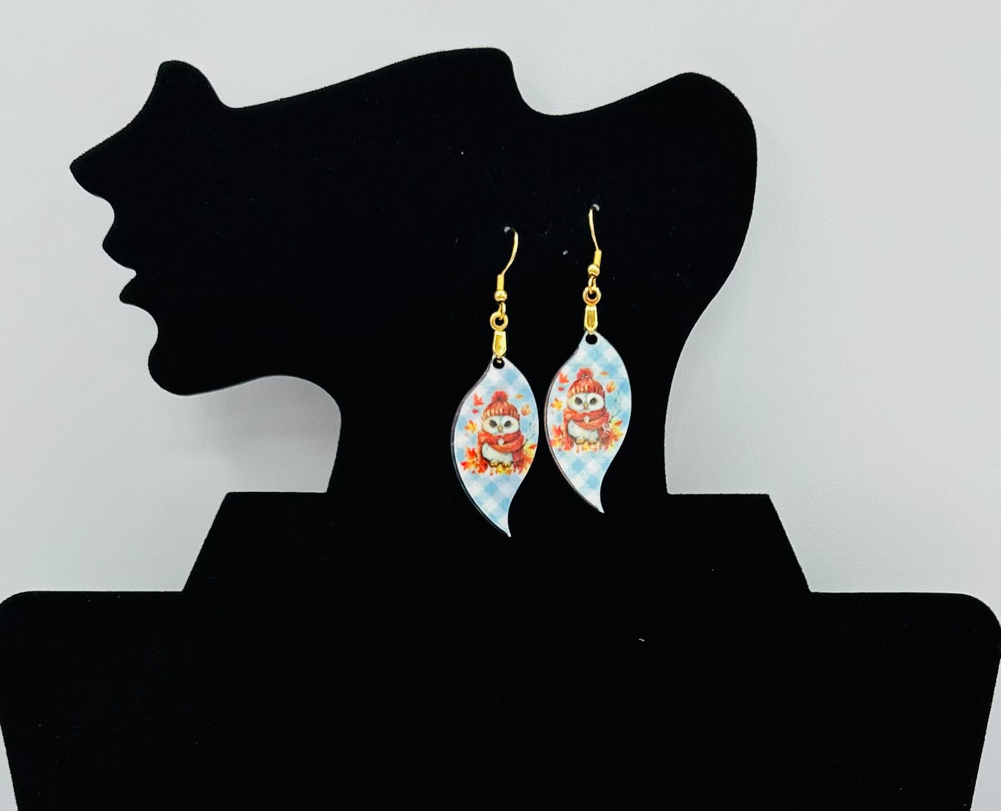 Swirl Drop Shaped Sublimated Earring
