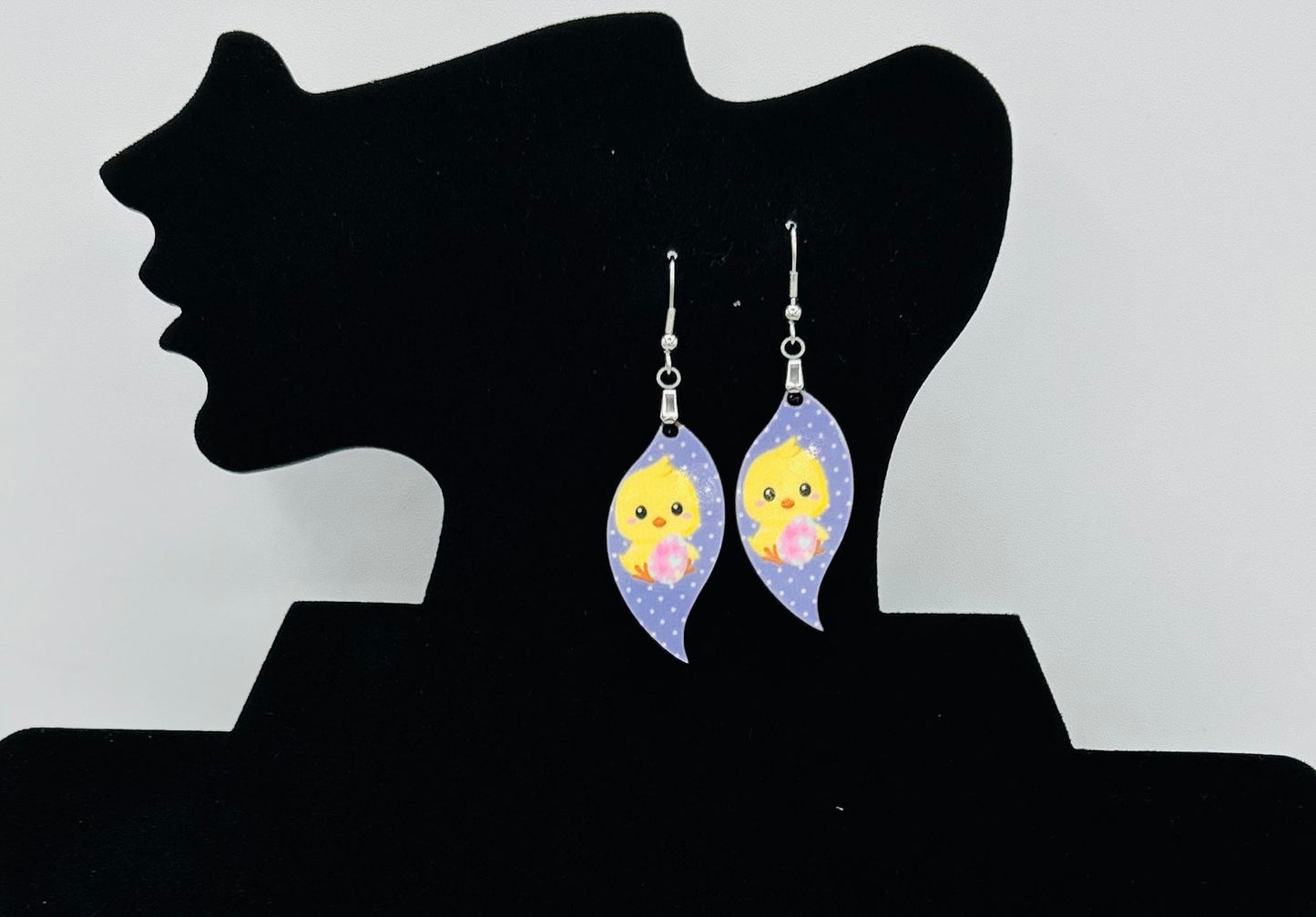 Swirl Drop Shaped Sublimated Earring