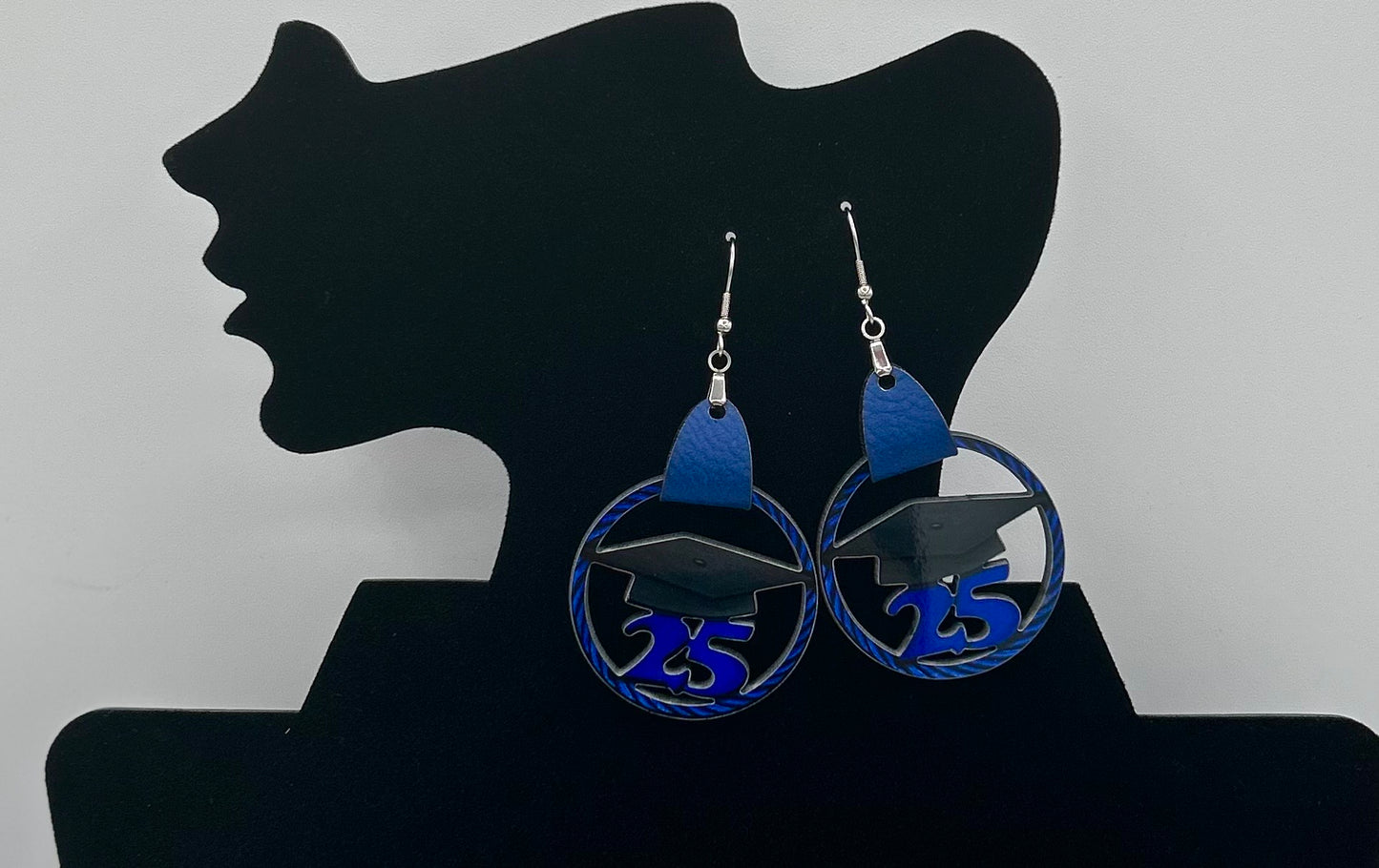 Faux Leather and MDF Graduation 25 Sublimated Earrings
