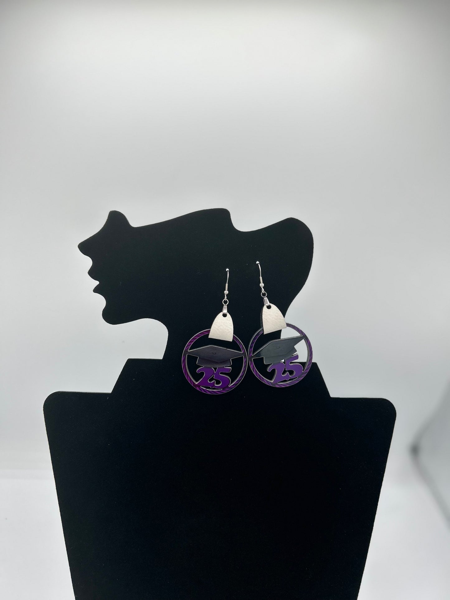 Faux Leather and MDF Graduation 25 Sublimated Earrings