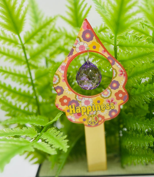 Acrylic Shaped Sublimated Garden Stake with hole and  crystal charm