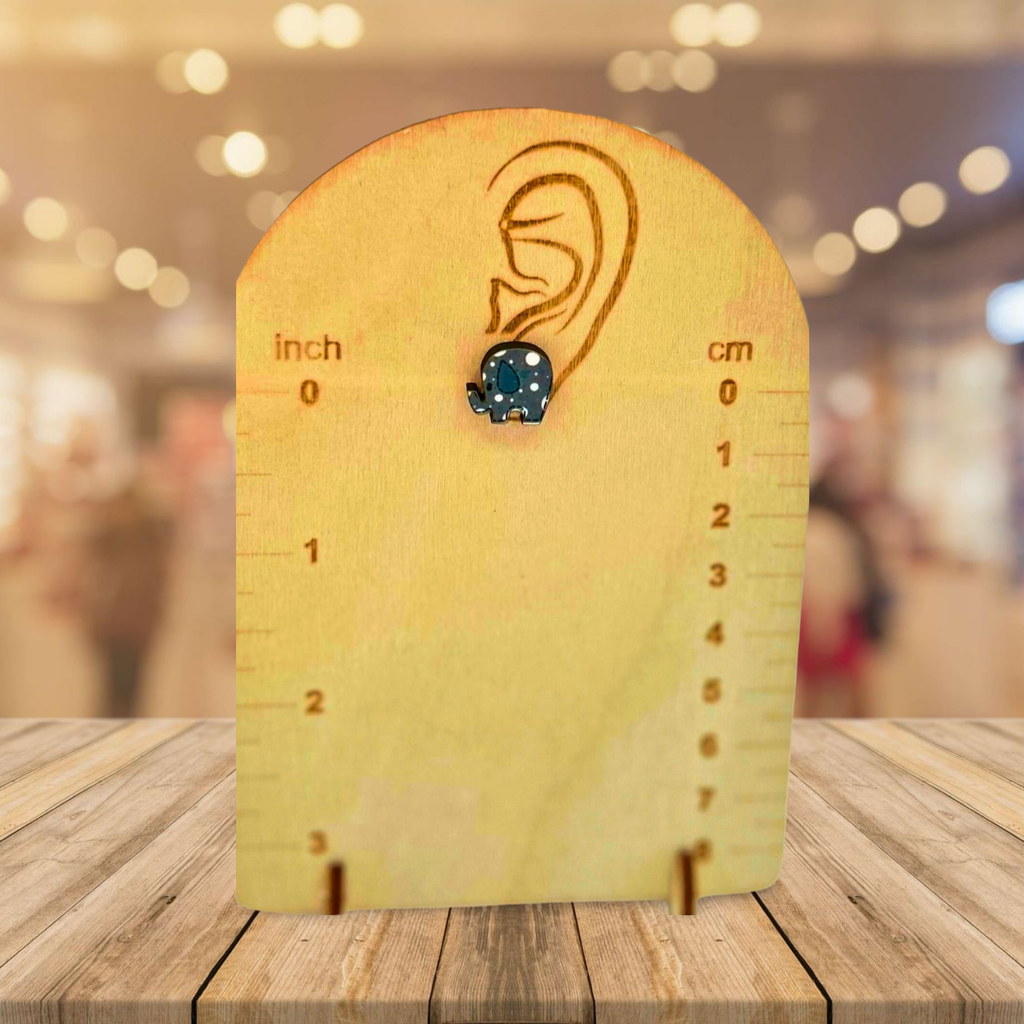 Elephant Shaped Sublimated Stud Earrings