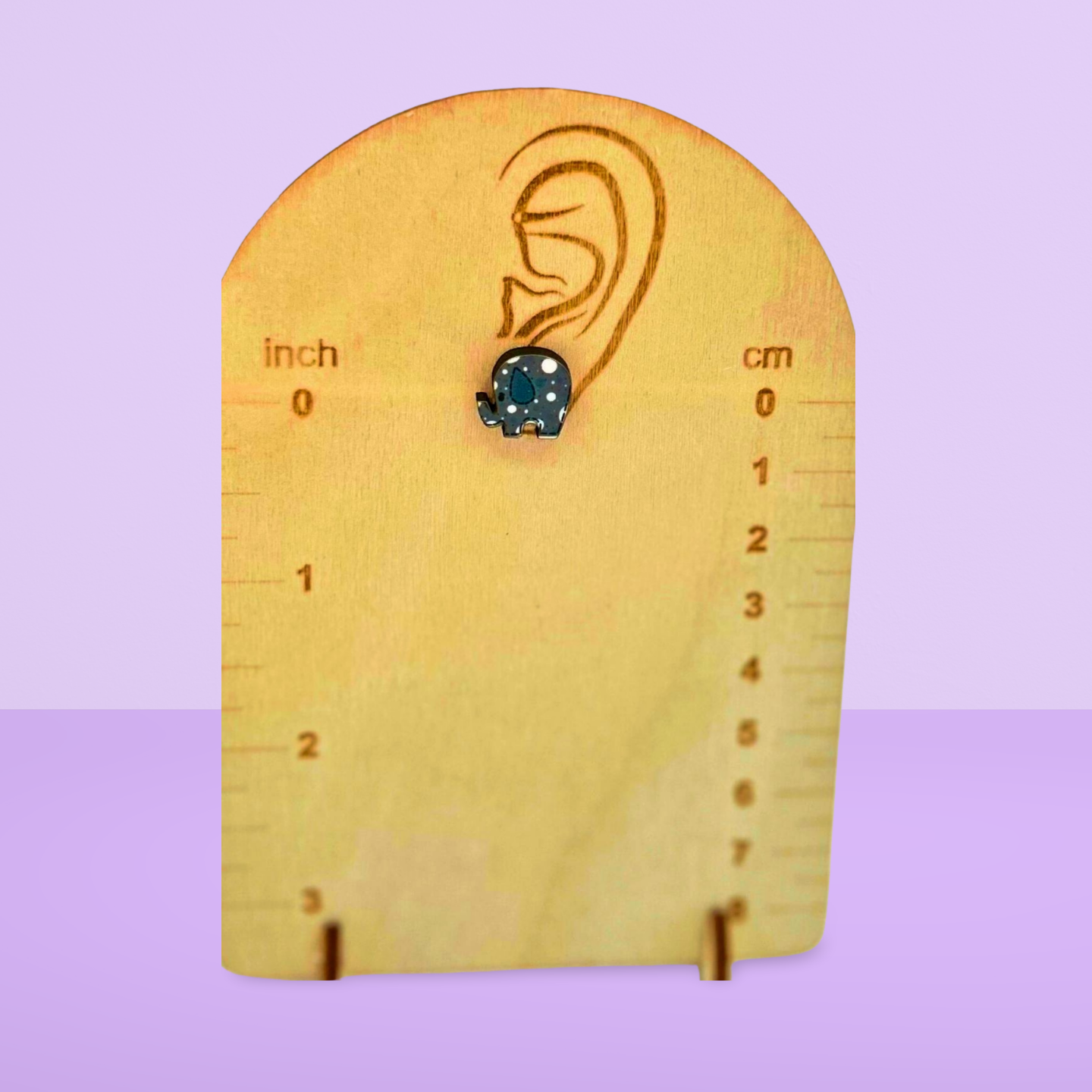 Elephant Shaped Sublimated Stud Earrings