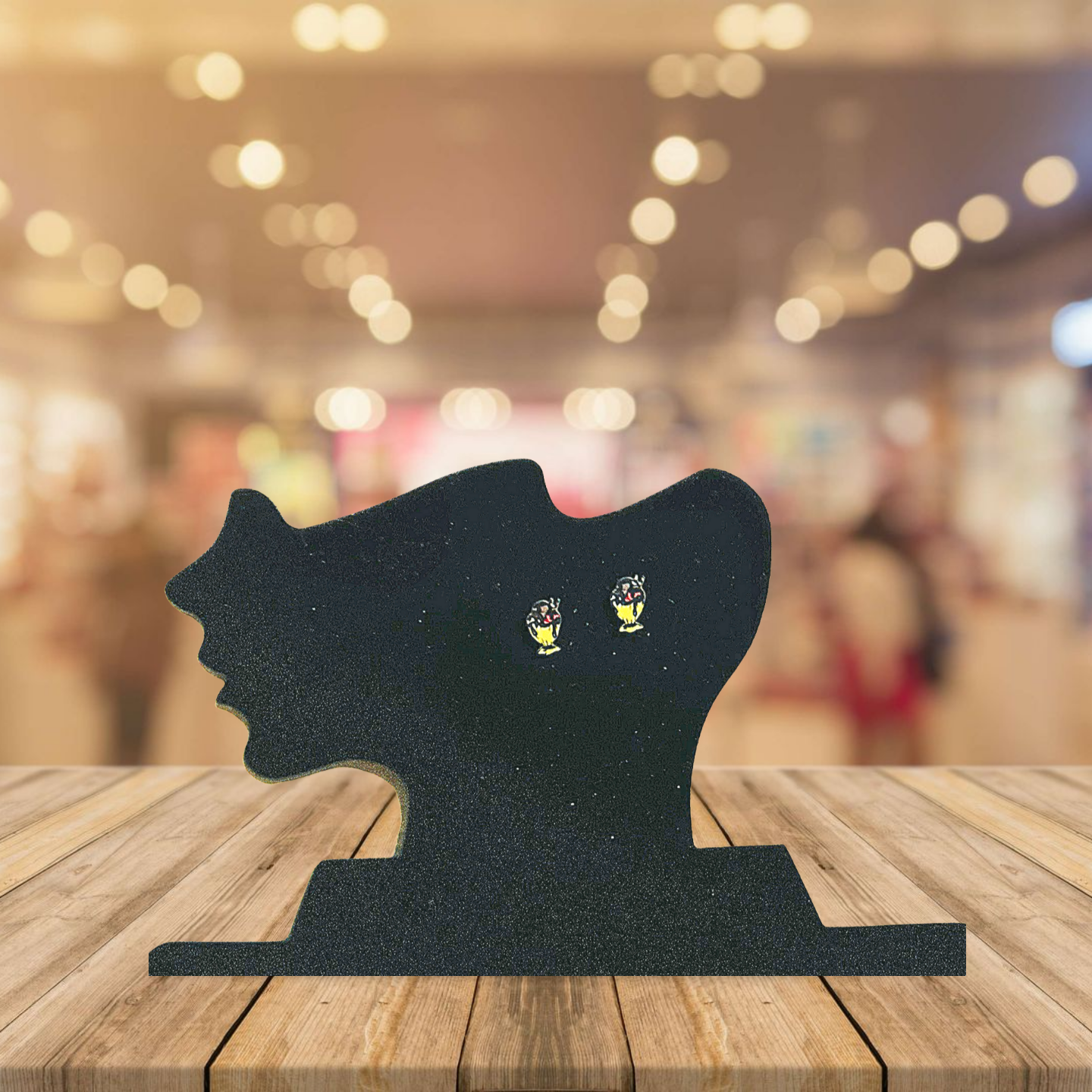 Ice Cream Sundae Shaped Sublimated Stud Earrings