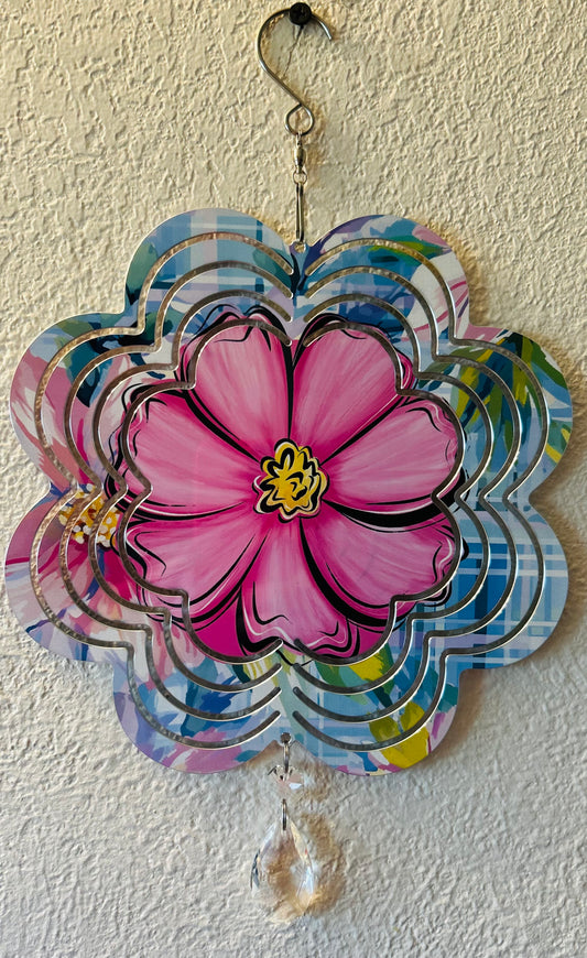 8 inch Flower Shaped Wind Spinner Sublimated