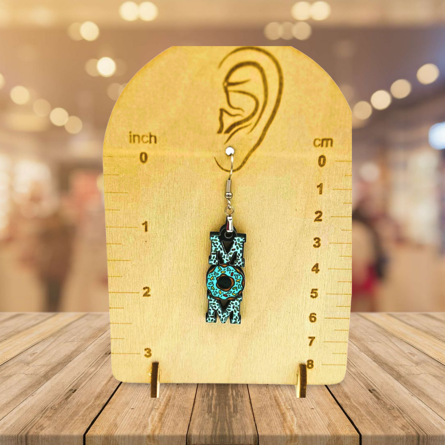 Mom Shaped Sublimated Earrings 1.5 inch