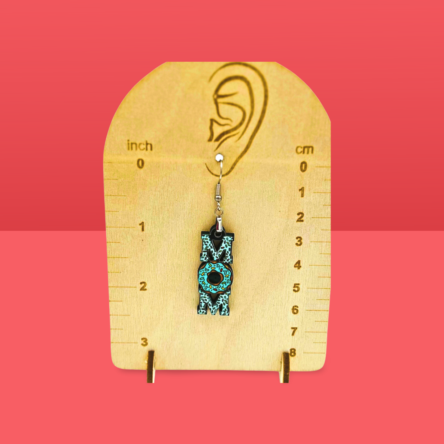 Mom Shaped Sublimated Earrings 1.5 inch