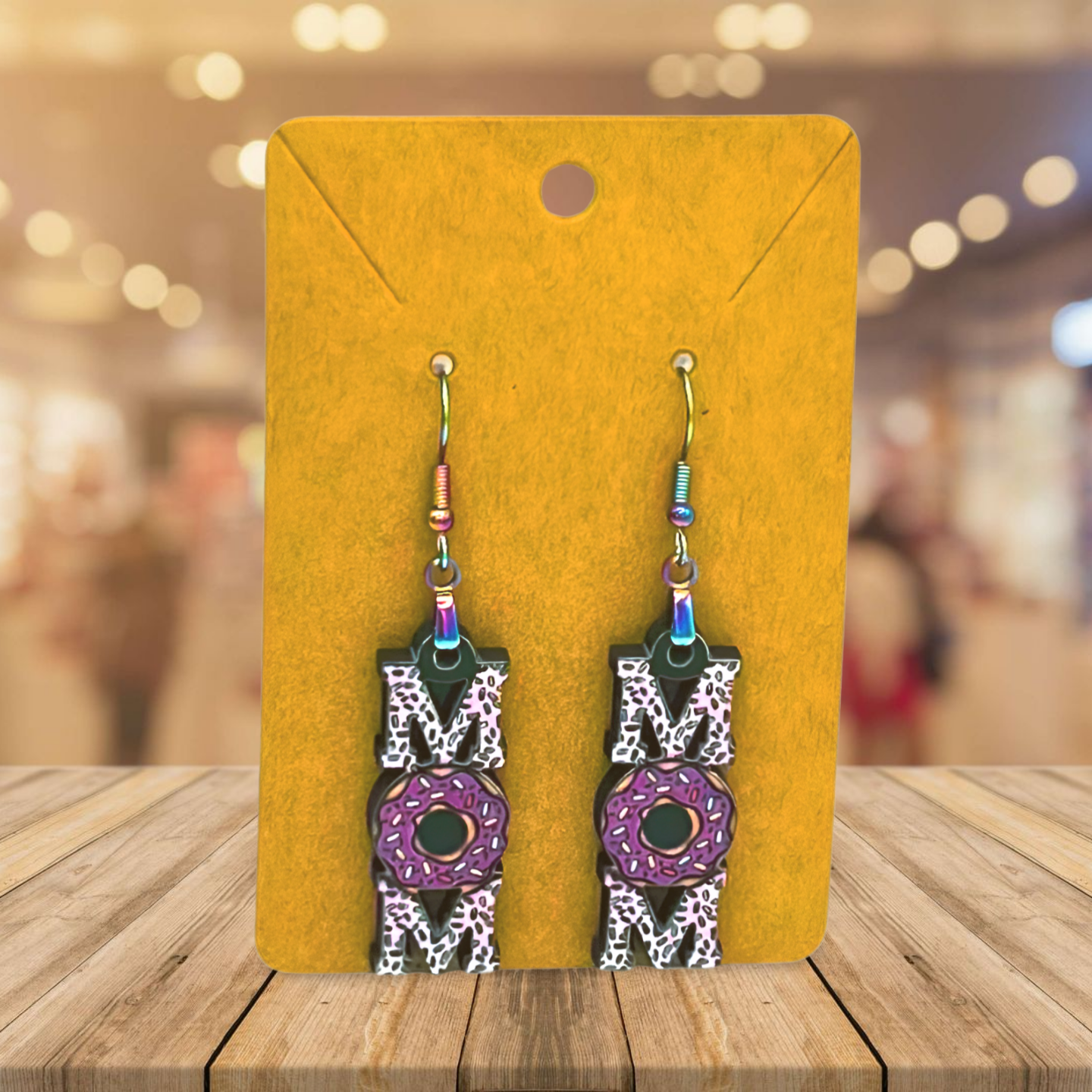 Mom Shaped Sublimated Earrings 1.5 inch
