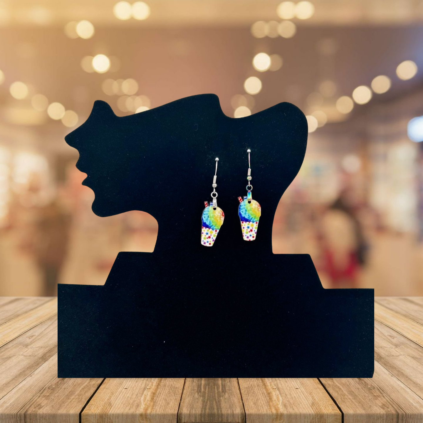 Ice Drink Shaped Sublimated Earring 1 inch MDF