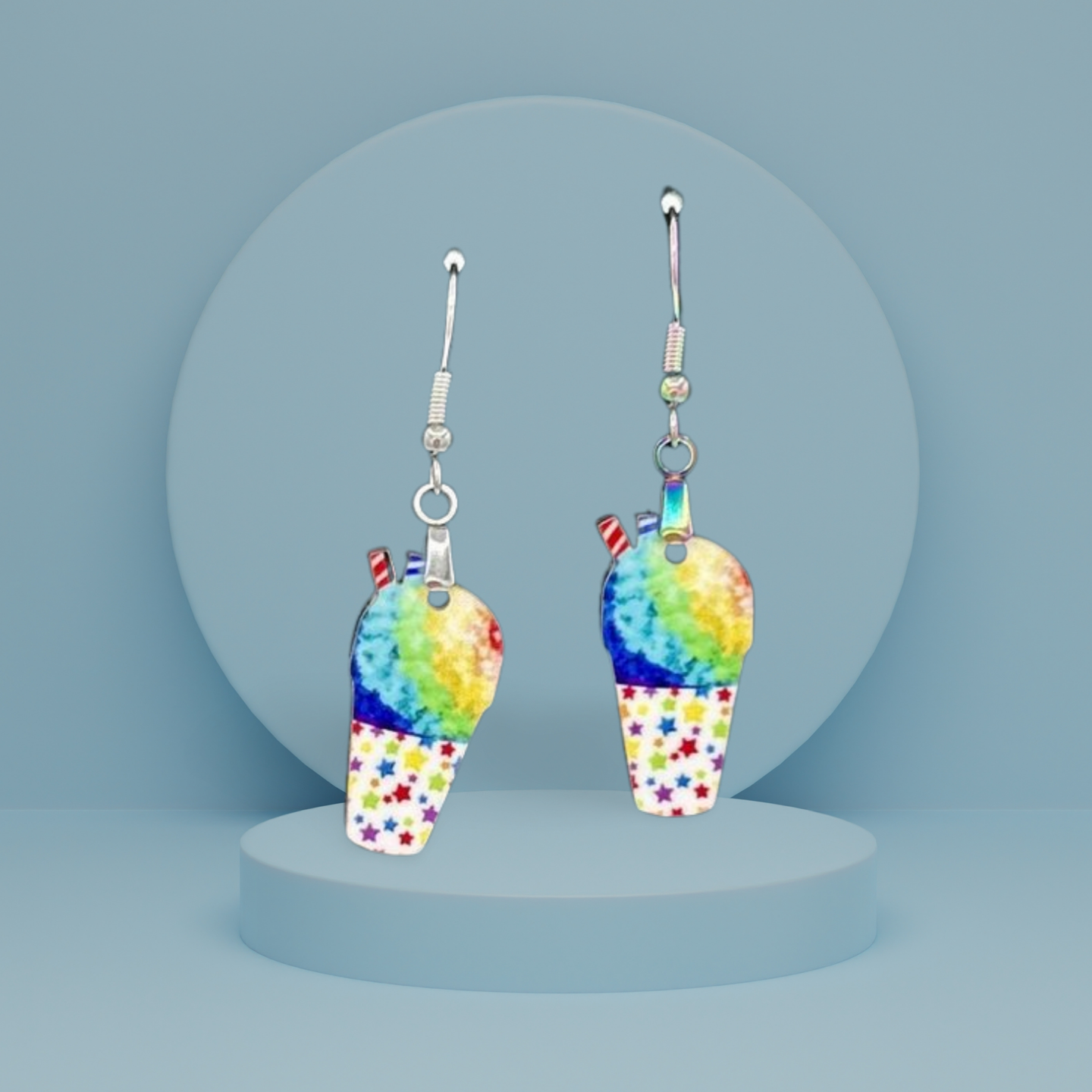 Ice Drink Shaped Sublimated Earring 1 inch MDF