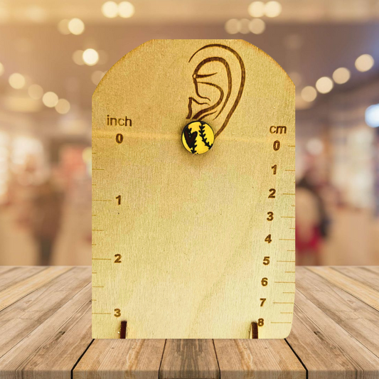 Softball Shaped Sublimated Stud Earrings MDF