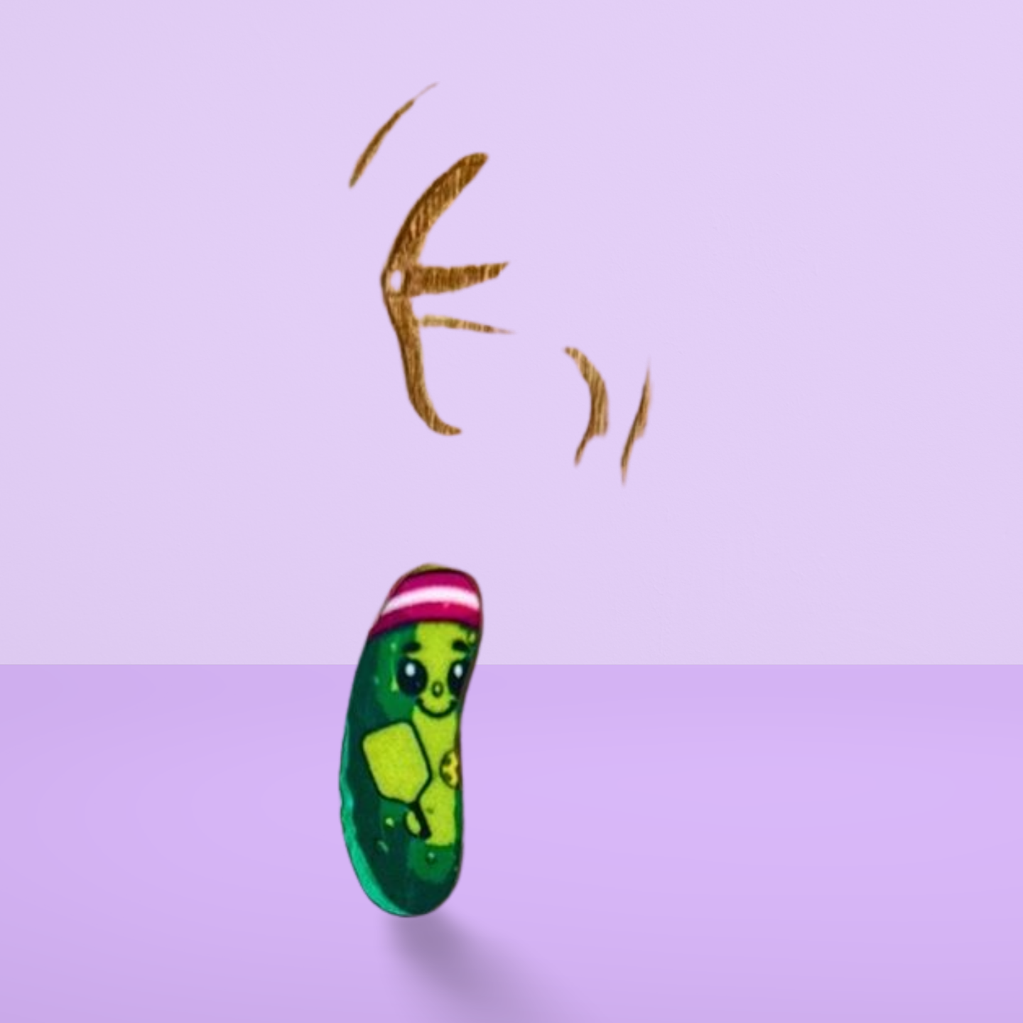 Pickle Shaped Sublimated Stud Earrings