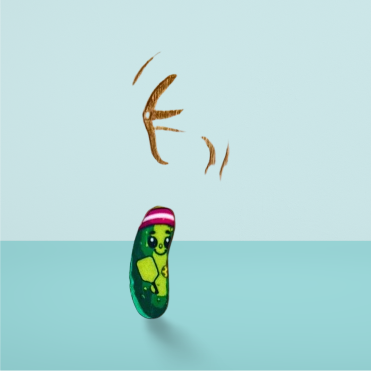 Pickle Shaped Sublimated Stud Earrings