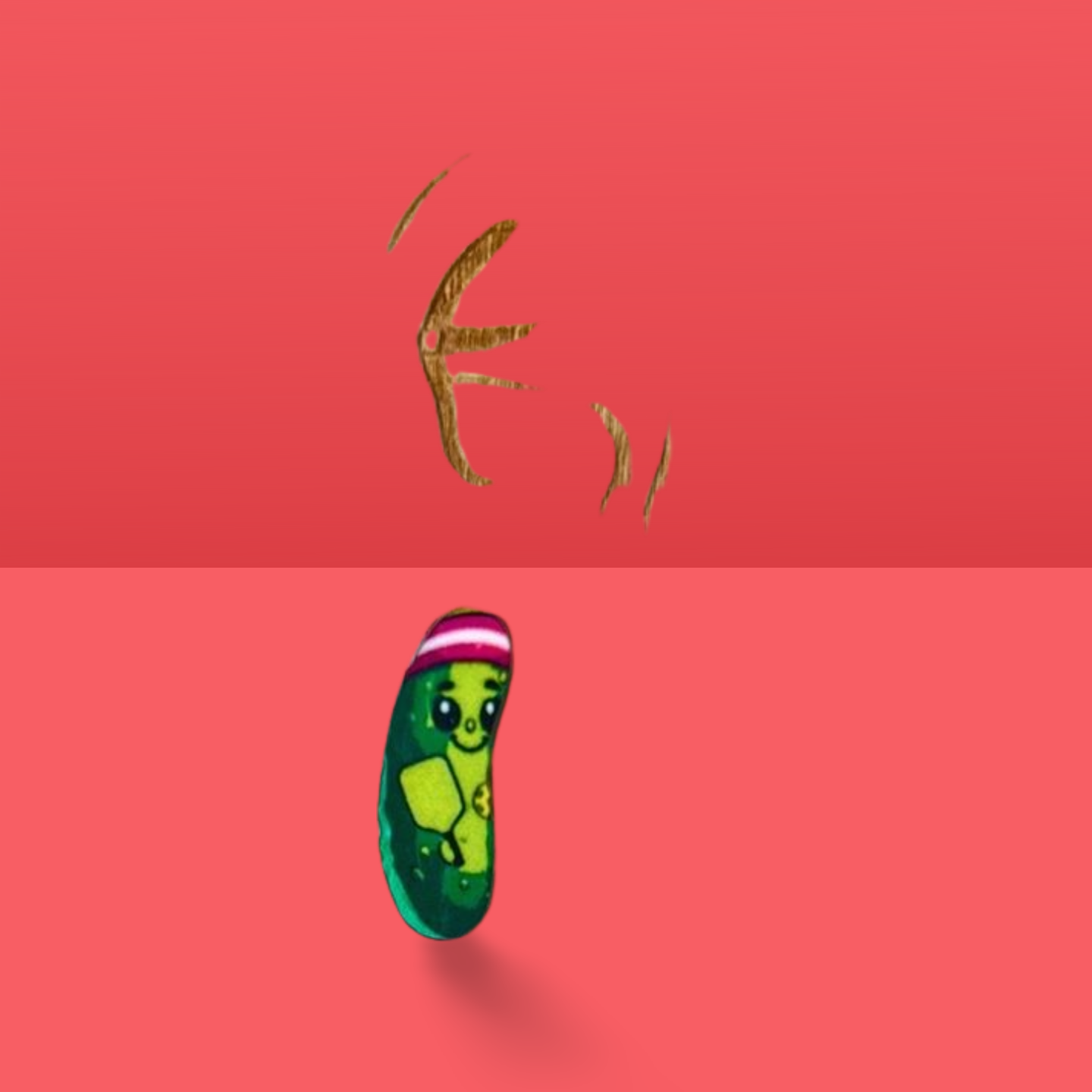 Pickle Shaped Sublimated Stud Earrings