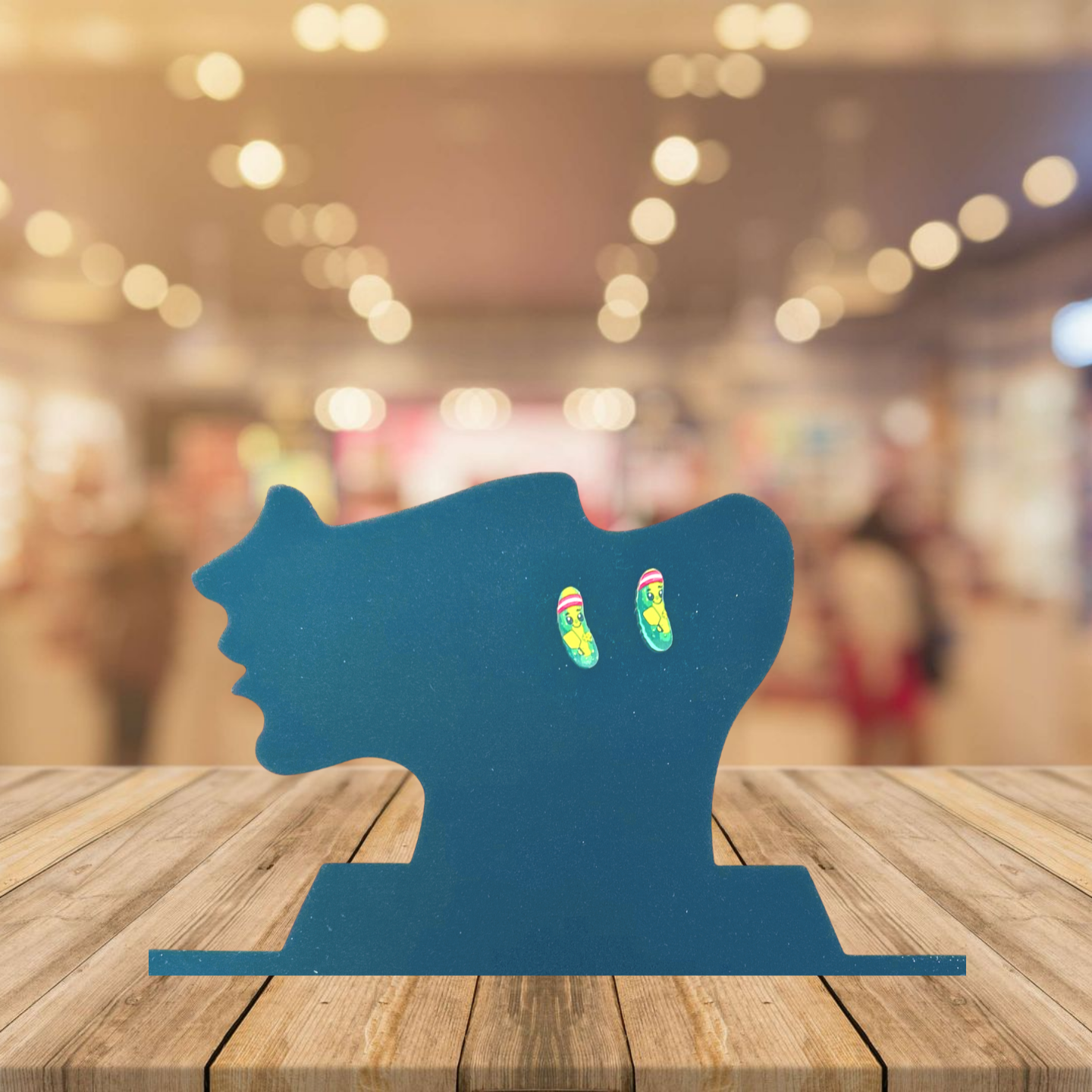 Pickle Shaped Sublimated Stud Earrings