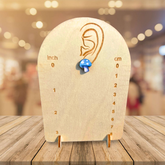 Mushroom Shaped Sublimated Stud Earrings