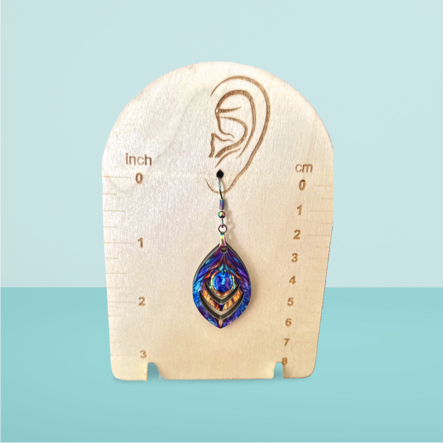 Open Teardrop Shaped Sublimated Earrings 1.5 inch