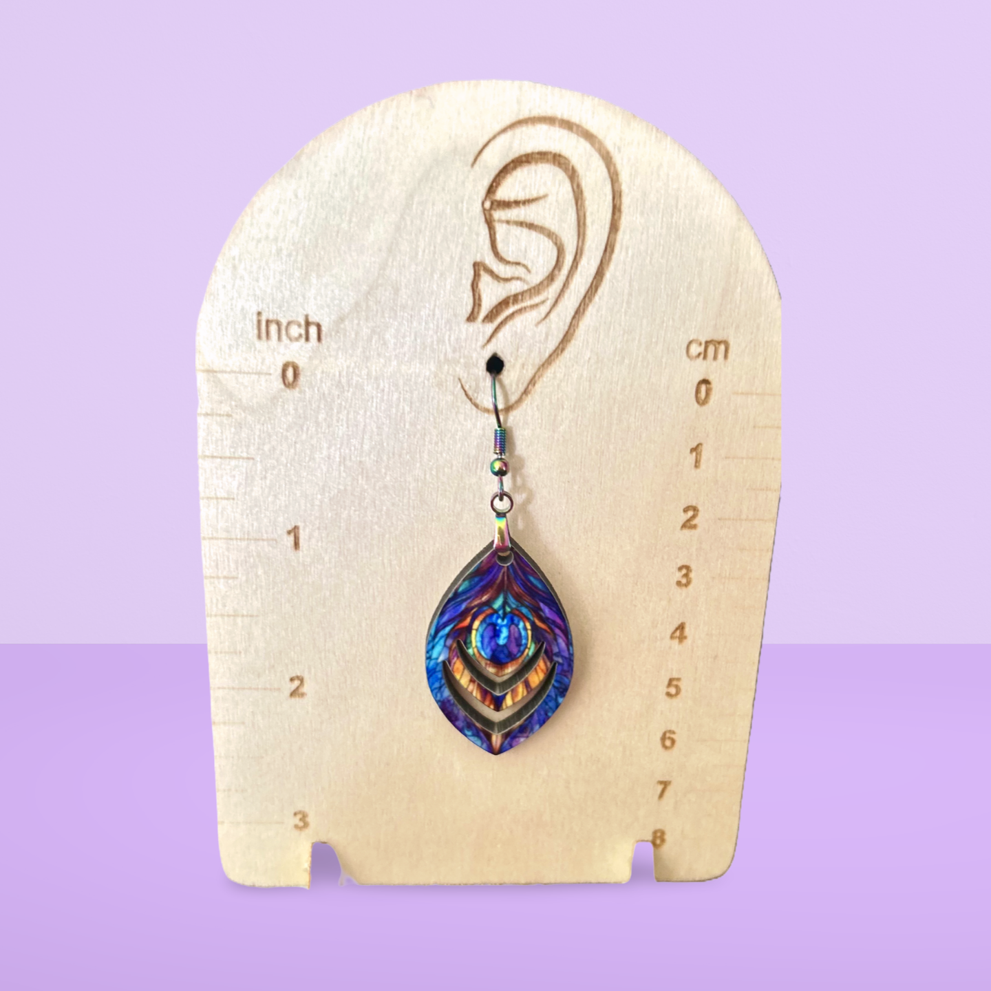 Open Teardrop Shaped Sublimated Earrings 1.5 inch