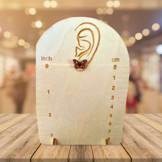 Open Butterfly Shaped Sublimated Stud Earrings