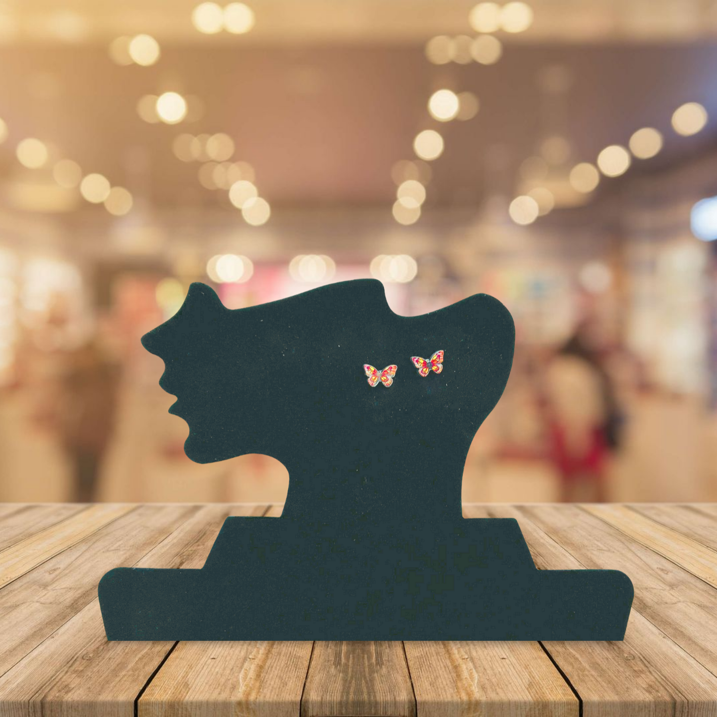 Open Butterfly Shaped Sublimated Stud Earrings