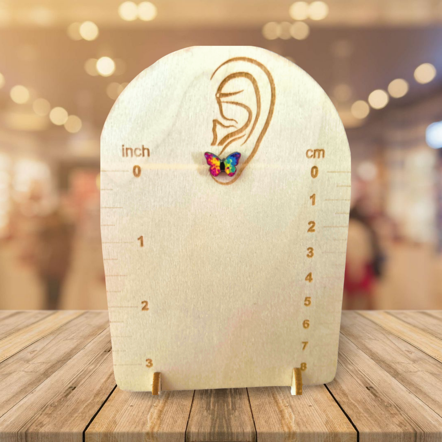 Open Butterfly Shaped Sublimated Stud Earrings