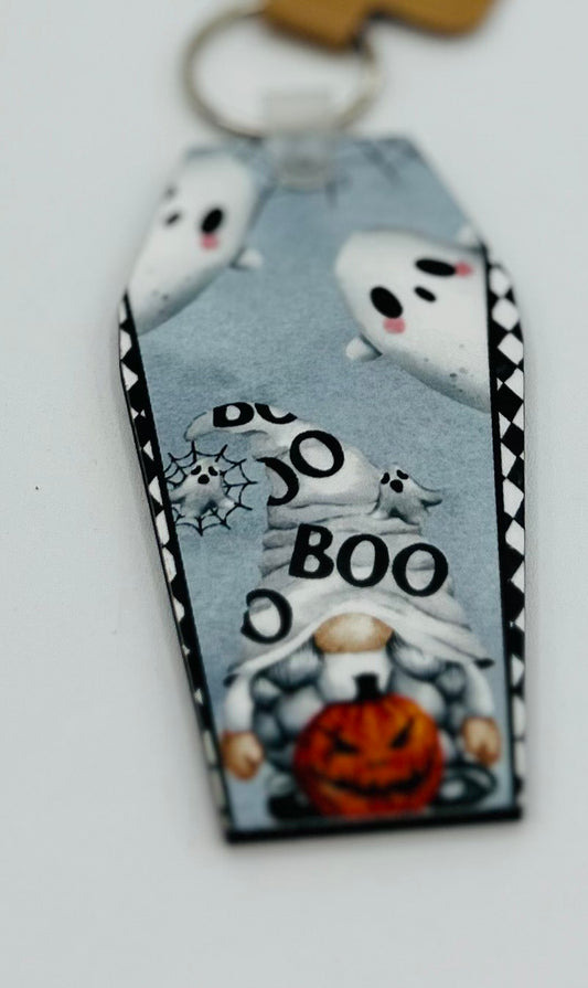 Coffin Shaped Sublimated Keychain