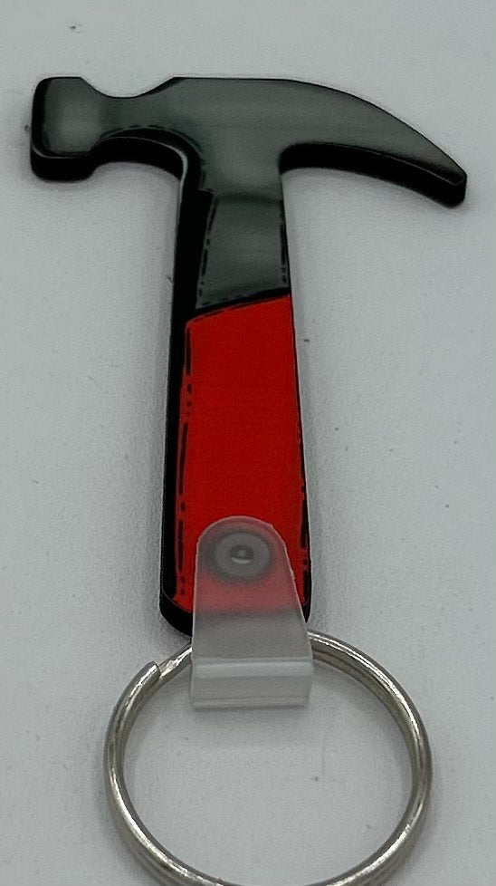 Hammer Shaped Sublimated Keychain